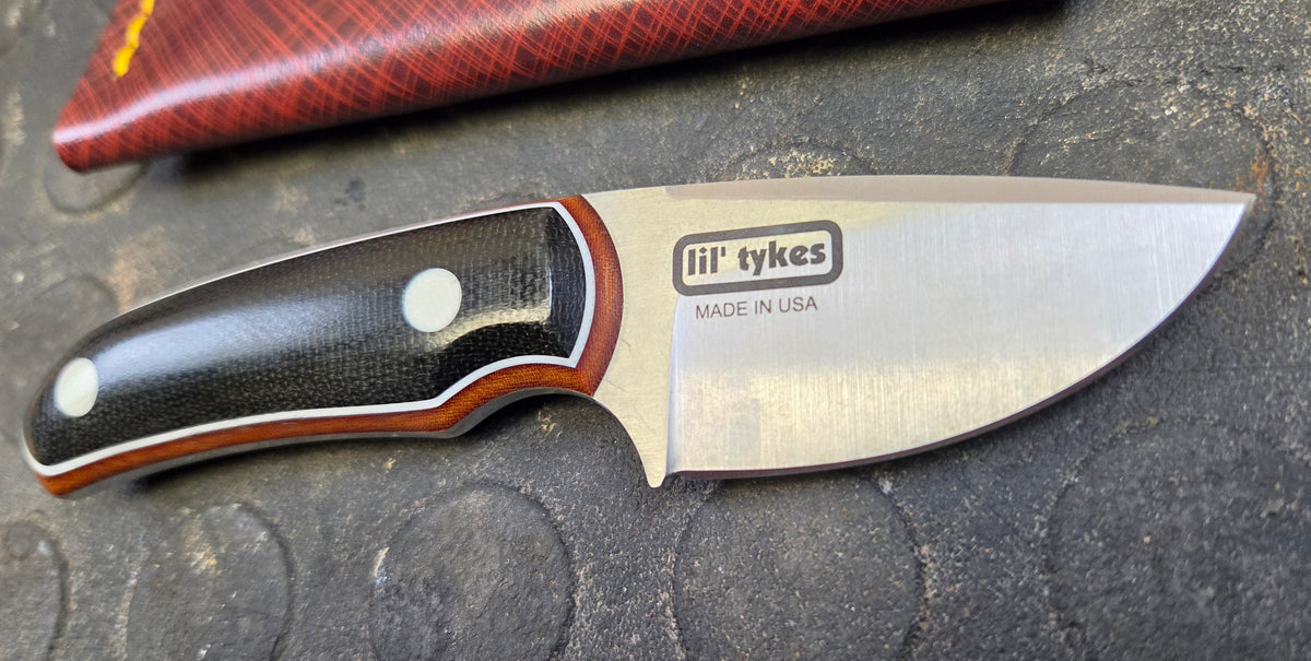 LIL' TYKE- black and natural linen micarta