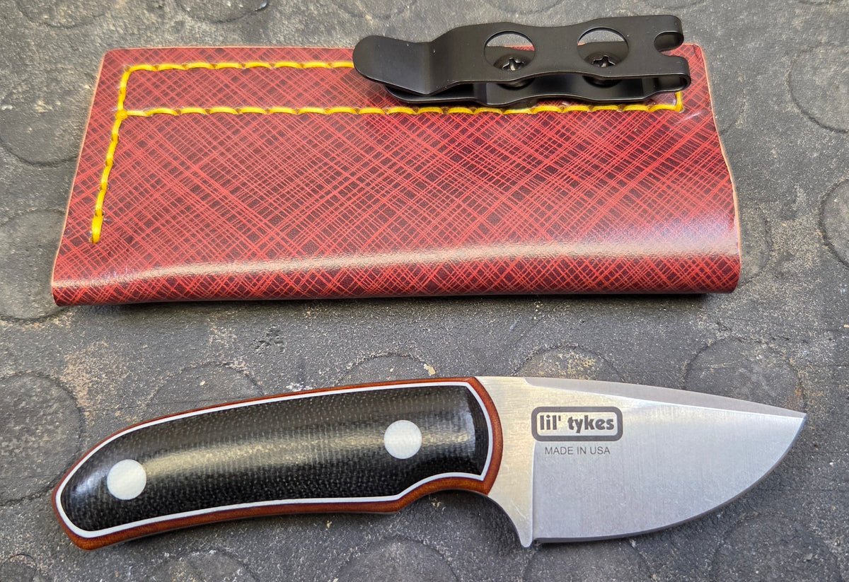 LIL' TYKE- black and natural linen micarta