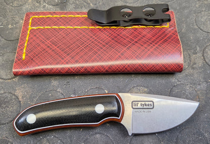 LIL' TYKE- black and natural linen micarta