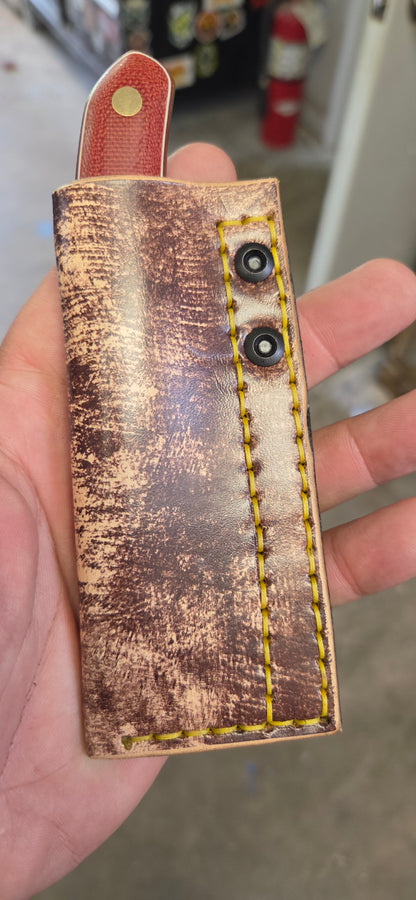 LIL' TYKE Sheepsfoot Red micarta Sheepsfoot