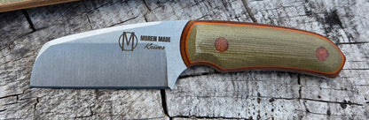 LIL' TYKE- Sheepsfoot -Olive green micarta, orange liner