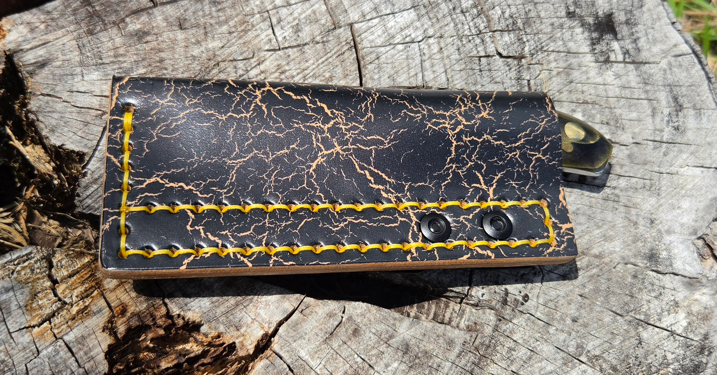 LIL' TYKE' -Drop point- Brass mesh in epoxy, brass pins