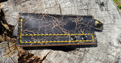 LIL' TYKE' -Drop point- Brass mesh in epoxy, brass pins