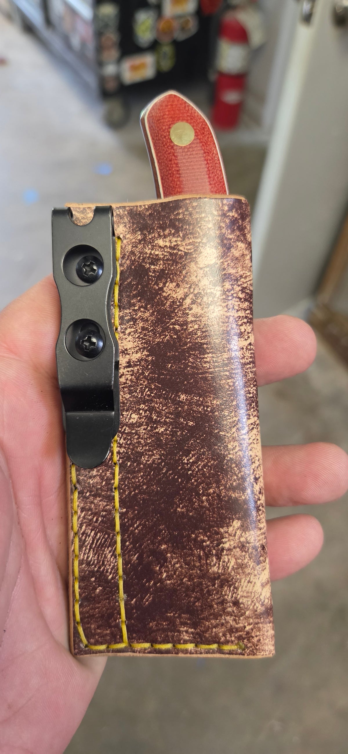 LIL' TYKE Sheepsfoot Red micarta Sheepsfoot
