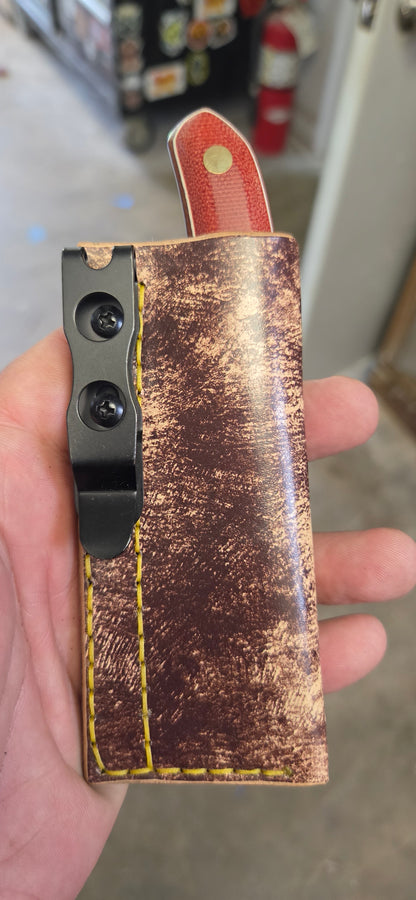 LIL' TYKE Sheepsfoot Red micarta Sheepsfoot
