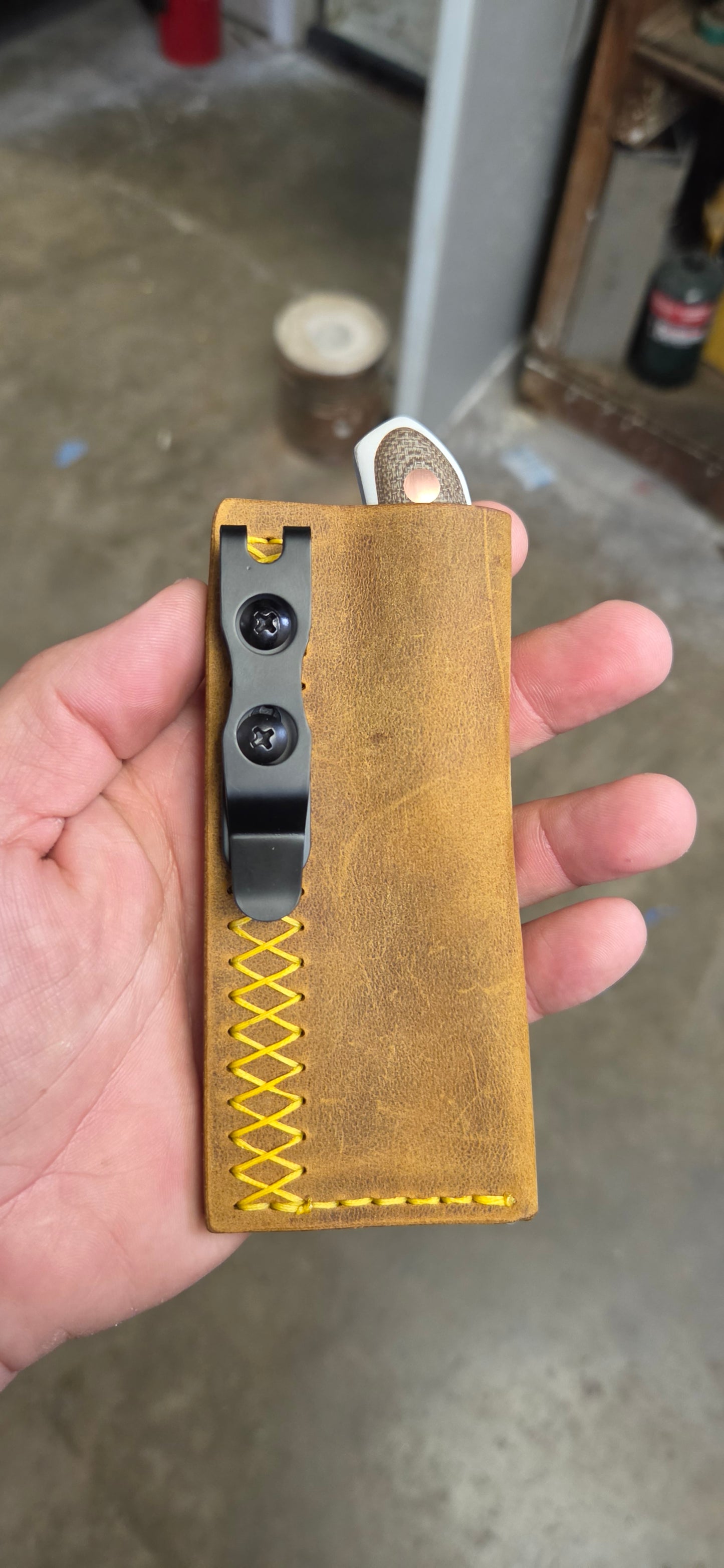 LIL' TYKES OD green micarta Drop Point