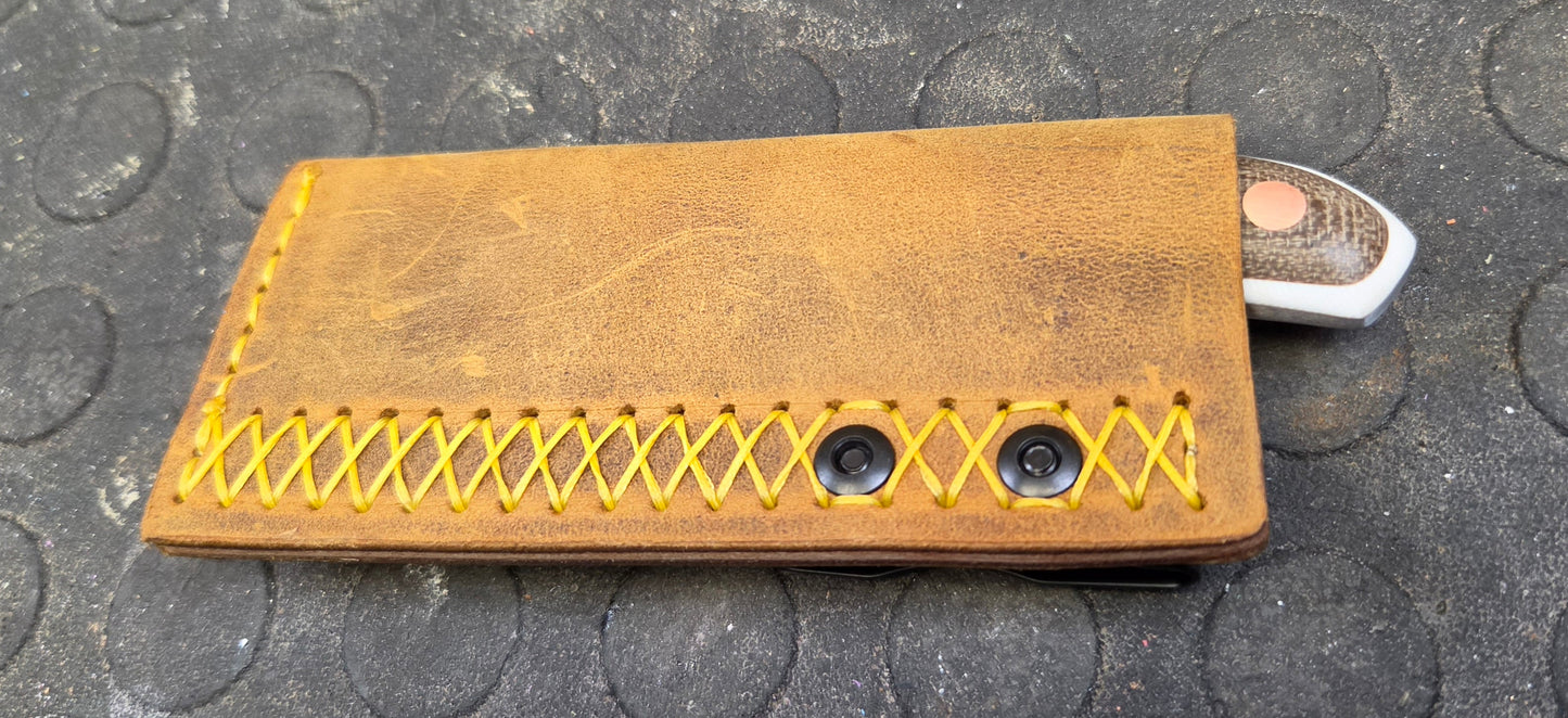 LIL' TYKES OD green micarta Drop Point