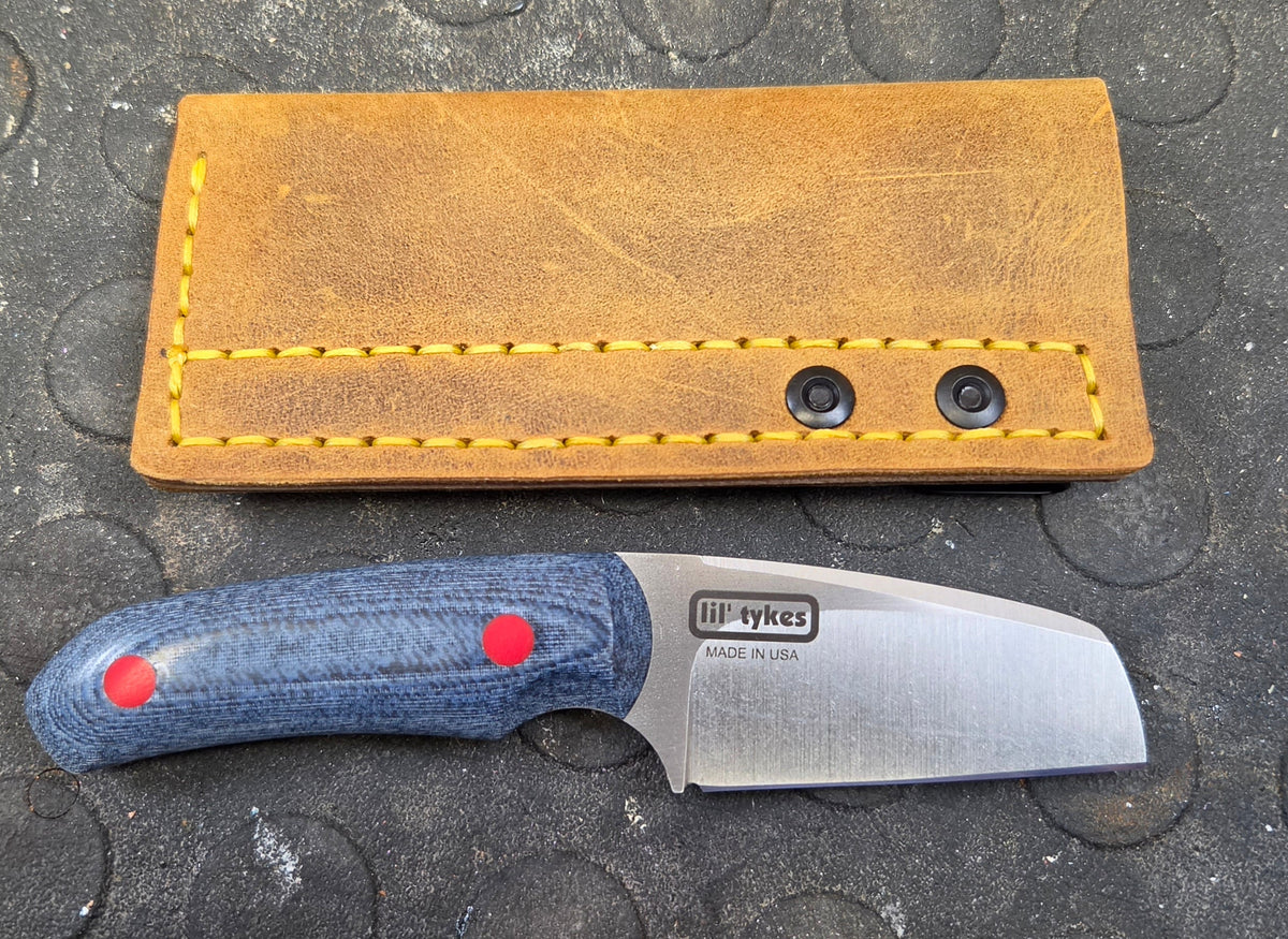 LIL' TYKE blue canvas micarta Sheepsfoot