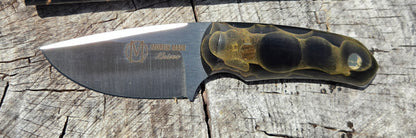 LIL' TYKE' -Drop point- Brass mesh in epoxy, brass pins