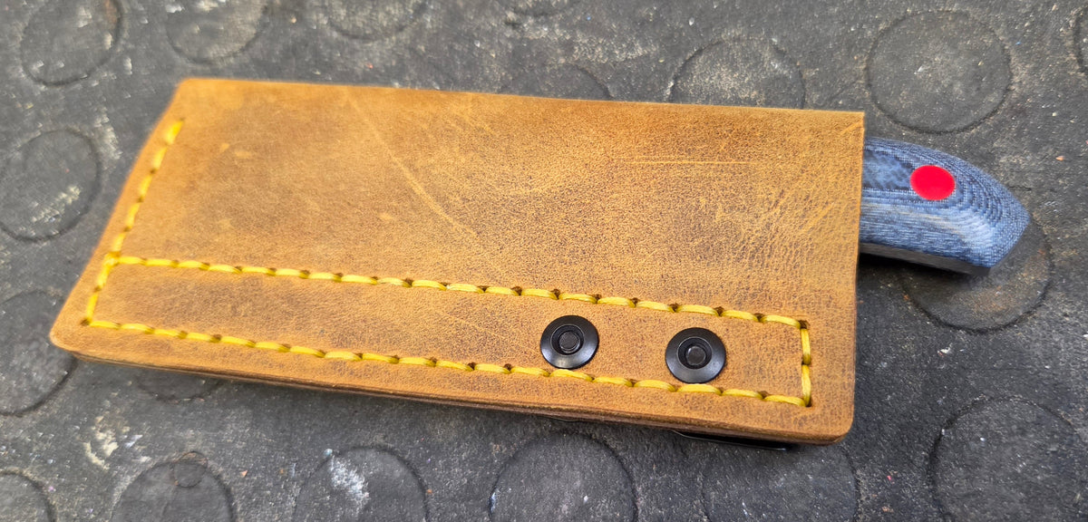 LIL' TYKE blue canvas micarta Sheepsfoot